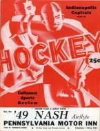 1948-49 Indianapolis Capitals game program
