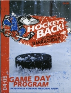 2004-05 Jacksonville Barracudas game program