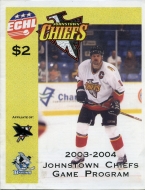 2003-04 Johnstown Chiefs game program