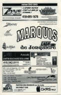 2012-13 Jonquiere Marquis game program