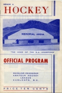 1950-51 Kamloops Elks game program