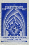 1933-34 Kansas City Greyhounds game program