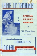 1938-39 Kansas City Greyhounds game program