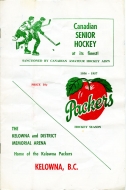 1955-56 Kelowna Packers game program