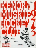 1973-74 Kenora Muskies game program
