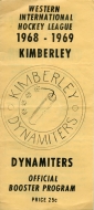 1968-69 Kimberley Dynamiters game program