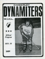 1975-76 Kimberley Dynamiters game program
