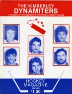 1985-86 Kimberley Dynamiters game program
