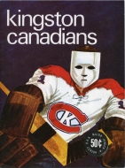 1973-74 Kingston Canadians game program
