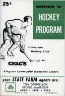 1957-58 Kingston CKLC's game program