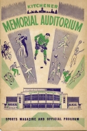 1951-52 Kitchener-Waterloo Greenshirts game program