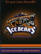 2002-03 Knoxville Ice Bears game program