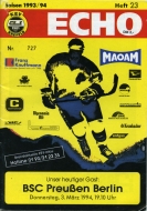 1993-94 Krefeld EV game program