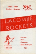 1960-61 Lacombe Rockets game program