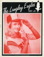 1984-85 Langley Eagles game program