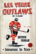 1971-72 Las Vegas Outlaws game program