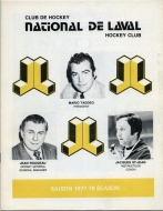 1977-78 Laval National game program