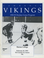 1992-93 Lawrence University game program