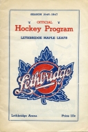 1946-47 Lethbridge Maple Leafs game program