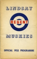 1955-56 Lindsay Regent Muskies game program