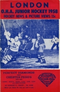 1958-59 London Diamonds game program