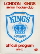 1976-77 London Kings game program