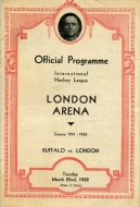 1931-32 London Tecumsehs game program