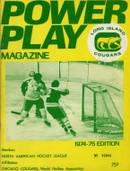 1974-75 Long Island Cougars game program