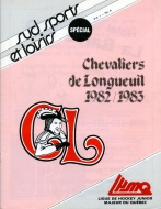 1982-83 Longueuil Chevaliers game program