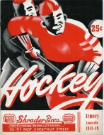 1948-49 Louisville Blades game program