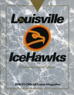 1990-91 Louisville Icehawks game program