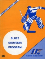 1974-75 Madison Blues game program
