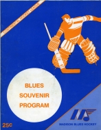 1976-77 Madison Blues game program
