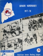 1977-78 Maine Junior Nordiques game program