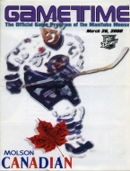 1999-00 Manitoba Moose game program