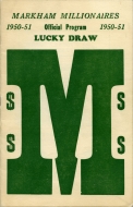 1950-51 Markham Millionaires game program
