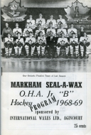 1968-69 Markham Seal-A-Wax game program