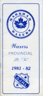 1981-82 Markham Waxers game program