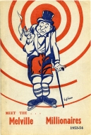 1953-54 Melville Millionaires game program
