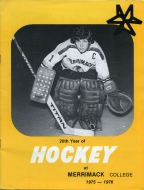 1975-76 Merrimack College game program