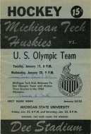 1959-60 Michigan Tech game program