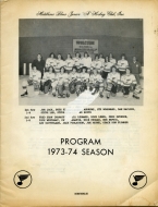 1973-74 Middlesex Blues game program