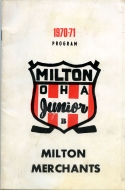 1970-71 Milton Merchants game program