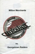 2001-02 Milton Merchants game program