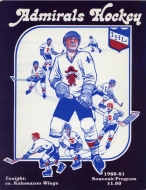 1980-81 Milwaukee Admirals game program