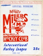 1961-62 Minneapolis Millers game program