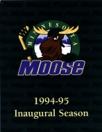 1994-95 Minnesota Moose game program