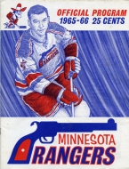 1965-66 Minnesota Rangers game program