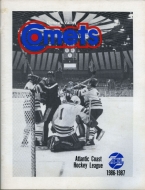 1986-87 Mohawk Valley Comets game program