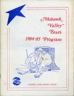 1984-85 Mohawk Valley Stars game program